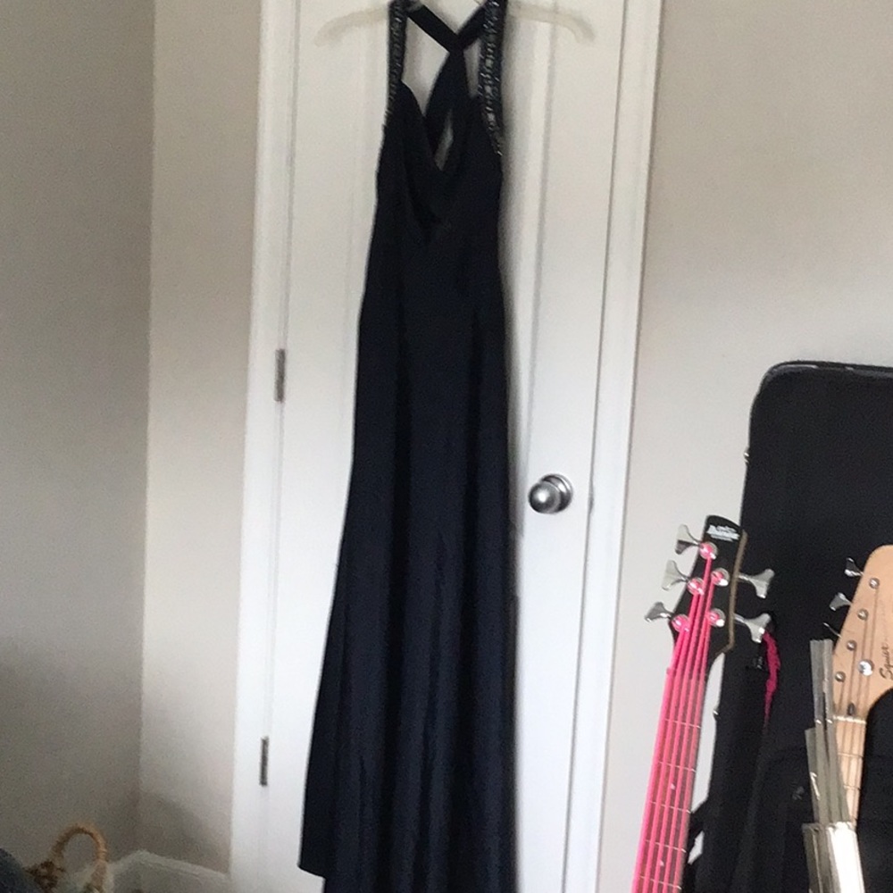 Navy blue dress, prom, wedding or pageant